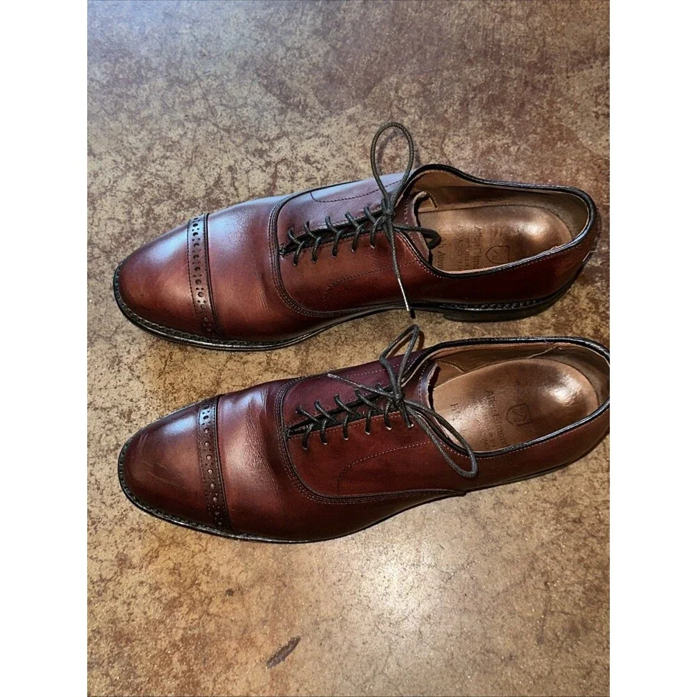 Allen Edmonds Fifth Avenue Merlot 9.5 D Men’s Cap Toe Dress Shoes USA